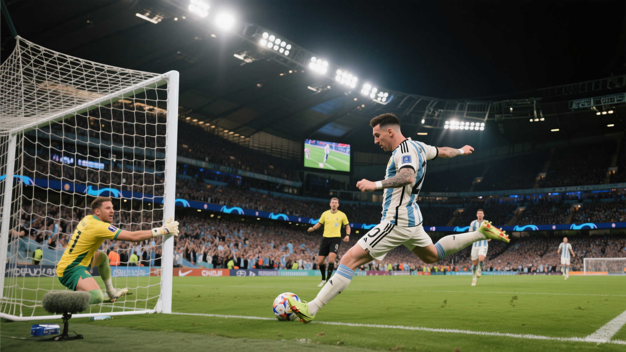 想象一下，一个激情四射的球场，有人在关键时刻用一个